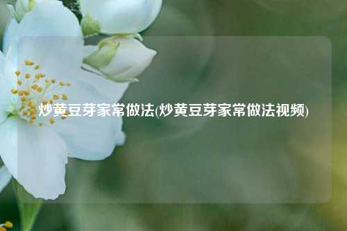 炒黄豆芽家常做法(炒黄豆芽家常做法视频)